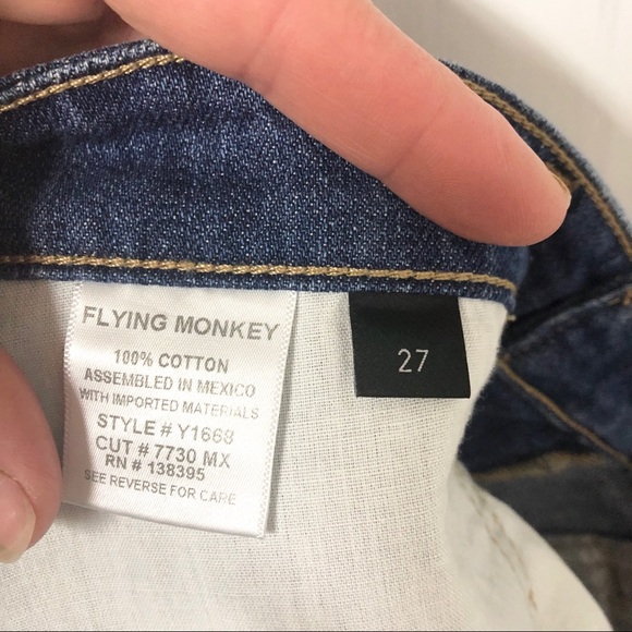 Flying Monkey Distressed Denim Mini Skirt NWT - Picture 4 of 4